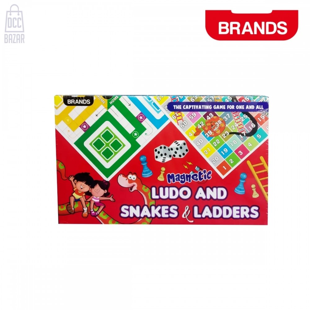 BRANDS 76 Magnetic Ludo & Snakes & Ladders: Classic Board Games On-the-Go (Model Number: 76)